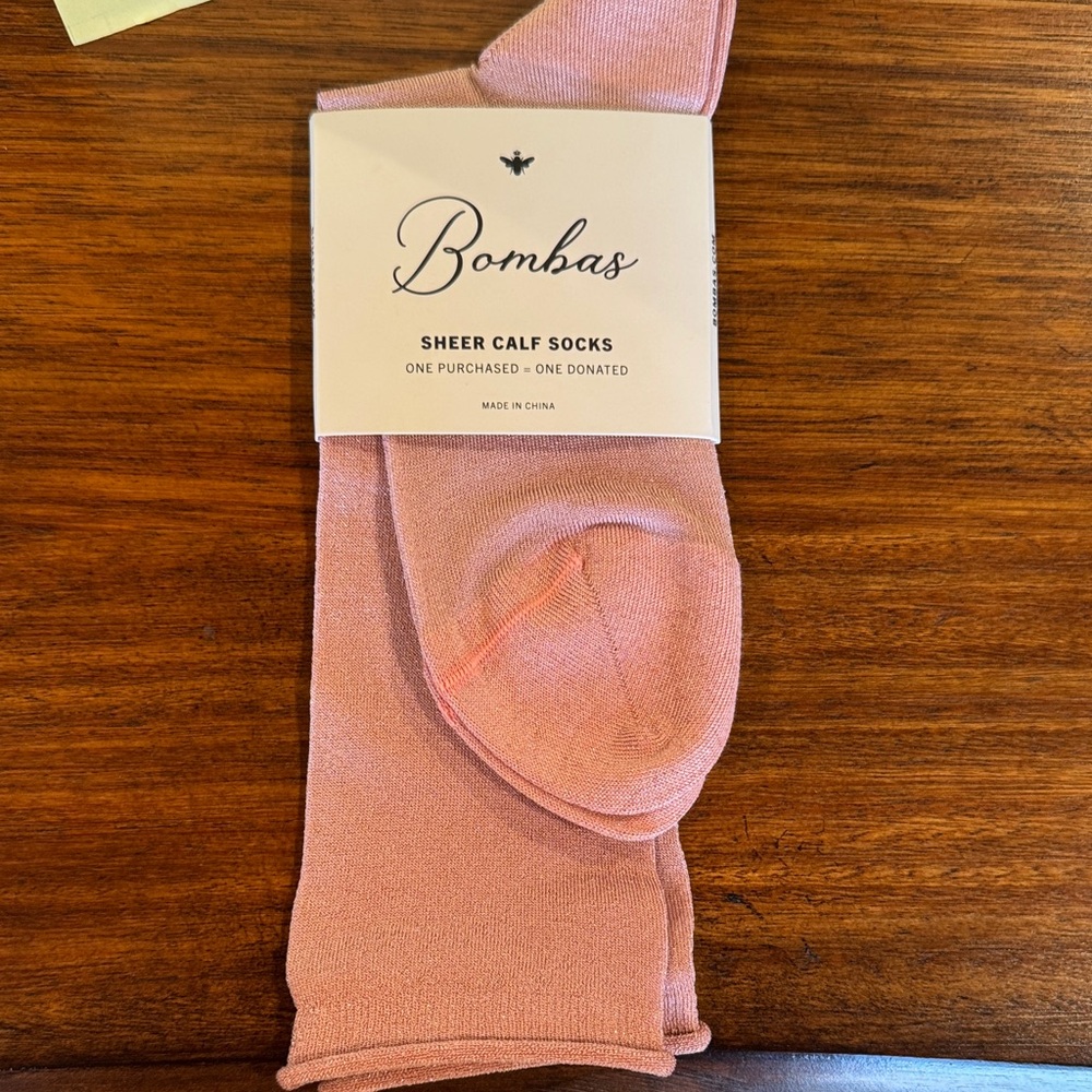 Bombas Sheer Calf Socks - Soft Pink